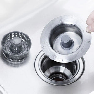 3 in 1 Kitchen Sink Strainer Stopper Combo Pop-up 304 Stainless Sink Drainer for Drain Filter Odor Filter for Easy Cleaning Anti-Clogging Leak-Proof and Odor-Free