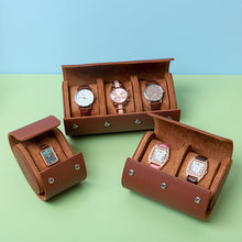Load image into Gallery viewer, Snap-on Leather Watch Storage Box