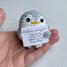 Load image into Gallery viewer, Wool Crochet Penguin Figurine