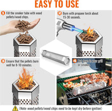 Load image into Gallery viewer, 12&#39; Pellet Smoker Tube for All Grill or Smoker