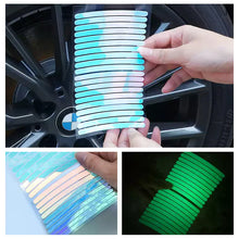 Load image into Gallery viewer, Reflective Car Wheel Rim Stickers