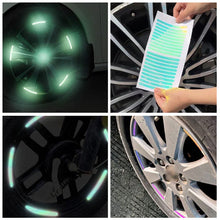 Load image into Gallery viewer, Reflective Car Wheel Rim Stickers
