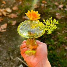 Load image into Gallery viewer, Handmade Glass Mushroom Bud Vase