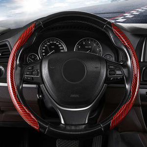 Universal Laser Carbon Fiber Pattern Steering Wheel Cover