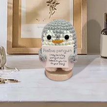 Load image into Gallery viewer, Wool Crochet Penguin Figurine