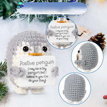 Load image into Gallery viewer, Wool Crochet Penguin Figurine