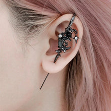 Load image into Gallery viewer, Moon Ear Hook Needle Piercing Earring