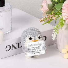 Load image into Gallery viewer, Wool Crochet Penguin Figurine