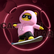 Load image into Gallery viewer, Skateboarding bear car decoration