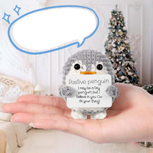 Load image into Gallery viewer, Wool Crochet Penguin Figurine