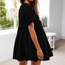 Load image into Gallery viewer, Solid Color Patchwork Pleated Dress