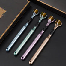 Load image into Gallery viewer, Three-headed, Three-sided Toothbrush