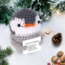 Load image into Gallery viewer, Wool Crochet Penguin Figurine
