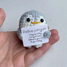 Load image into Gallery viewer, Wool Crochet Penguin Figurine