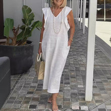 Load image into Gallery viewer, Cotton and Linen Casual Dress