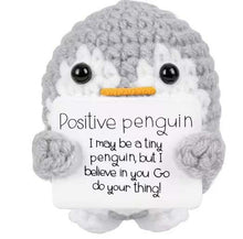 Load image into Gallery viewer, Wool Crochet Penguin Figurine