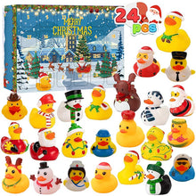 Load image into Gallery viewer, 24 Pcs Christmas Rubber Ducks Advent Calendar
