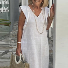 Load image into Gallery viewer, Cotton and Linen Casual Dress