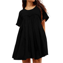 Load image into Gallery viewer, Solid Color Patchwork Pleated Dress