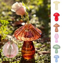Load image into Gallery viewer, Handmade Glass Mushroom Bud Vase