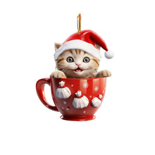 Load image into Gallery viewer, Christmas Cat Pendant