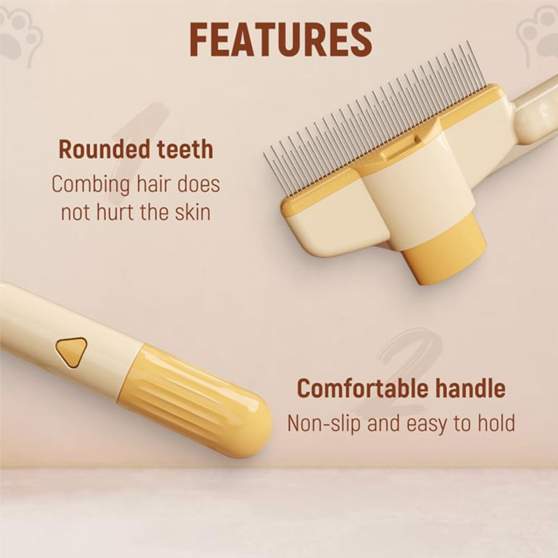 Long & Short Tooth Stainless Steel Pet Comb