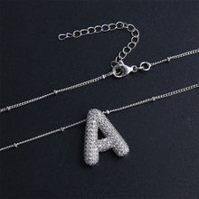 Load image into Gallery viewer, Alphabet Diamond Pendant Necklace(1* Alphabet Diamond Pendant Necklace+1*All-match letter clavicle necklace)