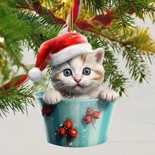 Load image into Gallery viewer, Christmas Cat Pendant