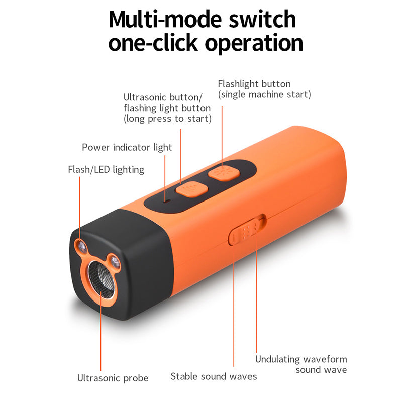 Mini Rechargeable Ultrasonic Dog Repeller and Anti-Barking Device