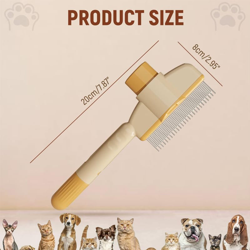 Long & Short Tooth Stainless Steel Pet Comb