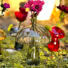 Load image into Gallery viewer, Handmade Glass Mushroom Bud Vase