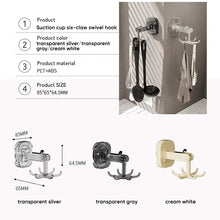 Load image into Gallery viewer, Suction Cup Six-Claw Swivel Hook