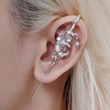 Load image into Gallery viewer, Moon Ear Hook Needle Piercing Earring