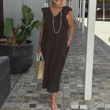 Load image into Gallery viewer, Cotton and Linen Casual Dress