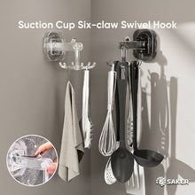 Load image into Gallery viewer, Suction Cup Six-Claw Swivel Hook