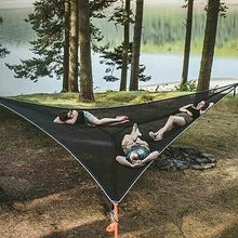 Load image into Gallery viewer, Multi Person Portable Hammock 3 Point Aerial Camping Outdoor Triangle Hammock Backyard