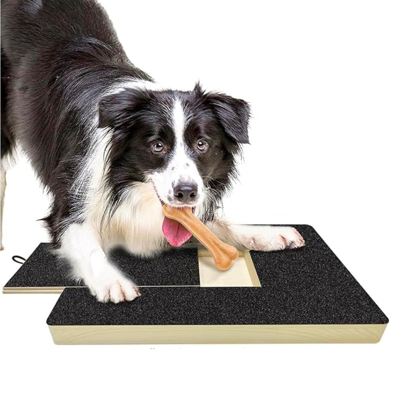 Dog Scratch Wooden Pad for Nails with Treat Drawer