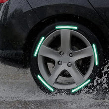 Load image into Gallery viewer, Reflective Car Wheel Rim Stickers