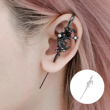 Load image into Gallery viewer, Moon Ear Hook Needle Piercing Earring