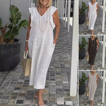 Load image into Gallery viewer, Cotton and Linen Casual Dress