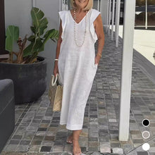 Load image into Gallery viewer, Cotton and Linen Casual Dress
