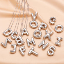 Load image into Gallery viewer, Alphabet Diamond Pendant Necklace(1* Alphabet Diamond Pendant Necklace+1*All-match letter clavicle necklace)