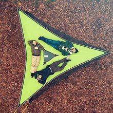 Load image into Gallery viewer, Multi Person Portable Hammock 3 Point Aerial Camping Outdoor Triangle Hammock Backyard