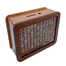 Load image into Gallery viewer, Wooden money box with engraved figures