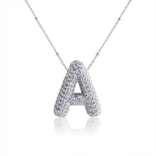Load image into Gallery viewer, Alphabet Diamond Pendant Necklace(1* Alphabet Diamond Pendant Necklace+1*All-match letter clavicle necklace)