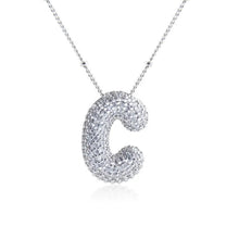 Load image into Gallery viewer, Alphabet Diamond Pendant Necklace(1* Alphabet Diamond Pendant Necklace+1*All-match letter clavicle necklace)