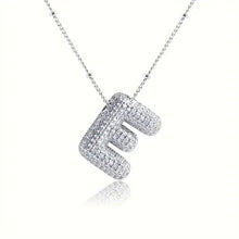 Load image into Gallery viewer, Alphabet Diamond Pendant Necklace(1* Alphabet Diamond Pendant Necklace+1*All-match letter clavicle necklace)