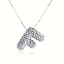 Load image into Gallery viewer, Alphabet Diamond Pendant Necklace(1* Alphabet Diamond Pendant Necklace+1*All-match letter clavicle necklace)