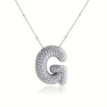 Load image into Gallery viewer, Alphabet Diamond Pendant Necklace(1* Alphabet Diamond Pendant Necklace+1*All-match letter clavicle necklace)