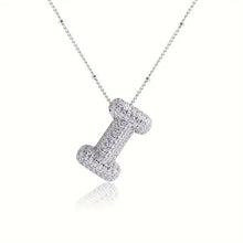 Load image into Gallery viewer, Alphabet Diamond Pendant Necklace(1* Alphabet Diamond Pendant Necklace+1*All-match letter clavicle necklace)